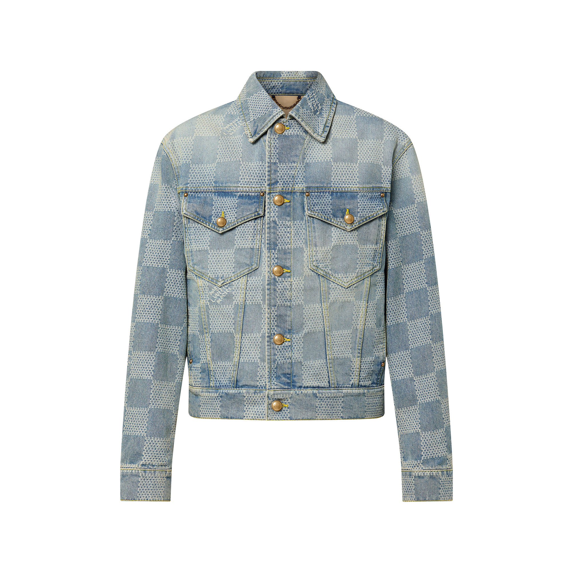 週末限定値下げ　LOUISVUITTON Damier Denim Jacket Jaqueta Jeans Clássica com Xadrez Damier - Ready-to-Wear | LOUIS